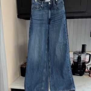 Zenana Outfitters Blue Flare Wide Leg Jeans